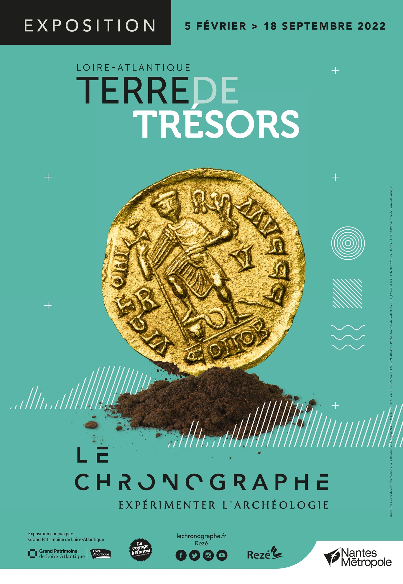 Affiche de l'exposition Terre de Trésors, du 5 février au 18 septembre 2022