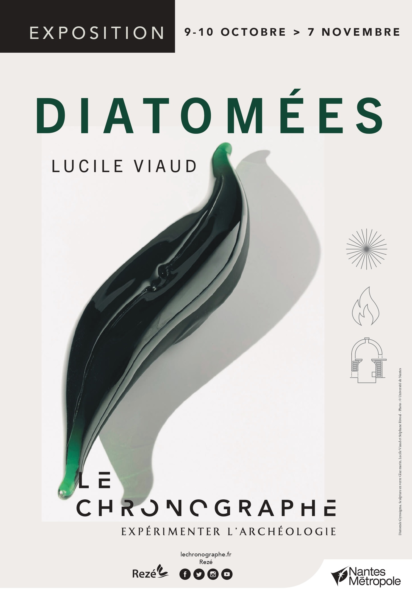 Affiche de l'exposition Diatomées, du 9 octobre au 7 novembre 2021