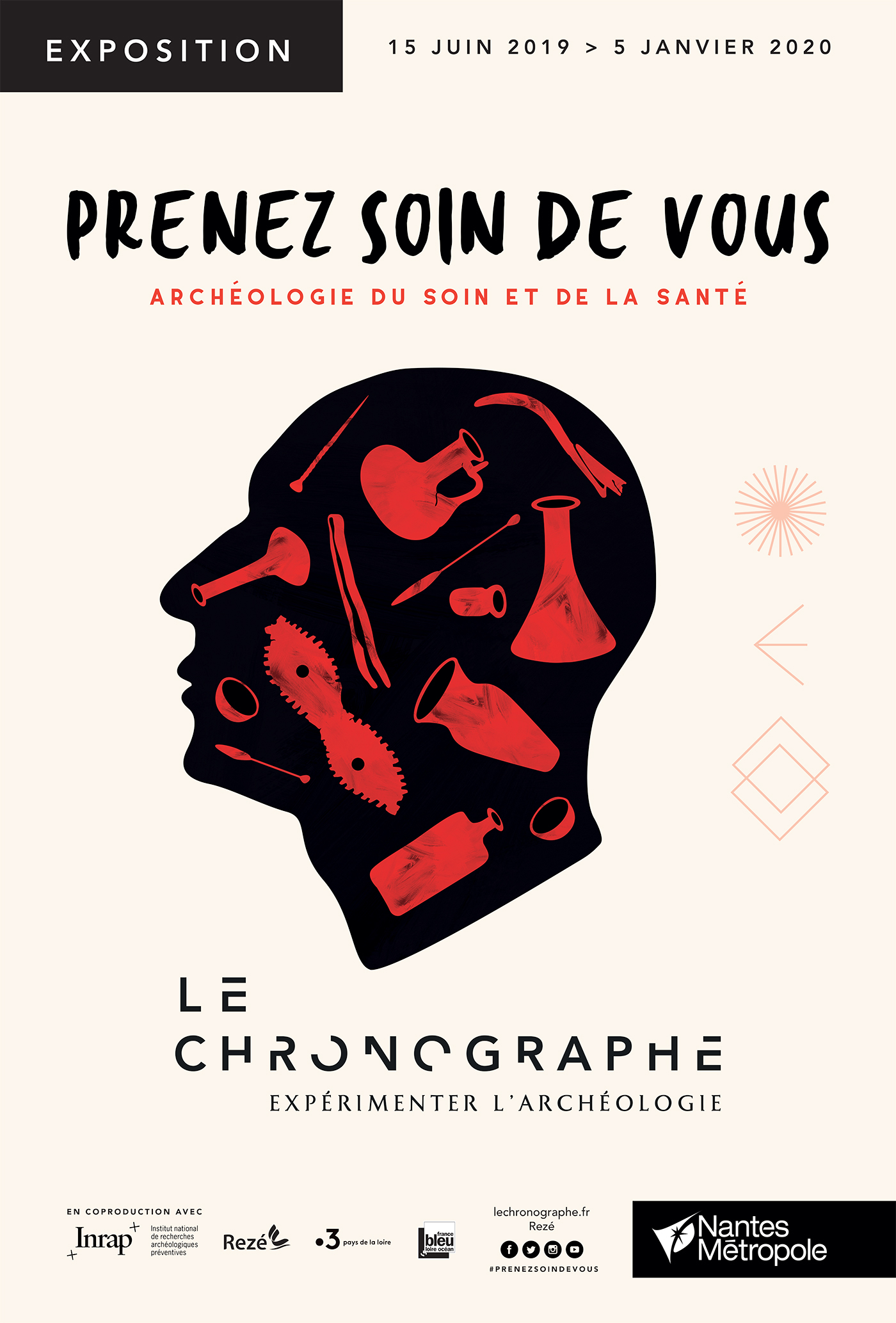 Affiche de l'exposition Prenez soin de vous au Chronographe, du 15 juin 2019 au 5 janvier 2020